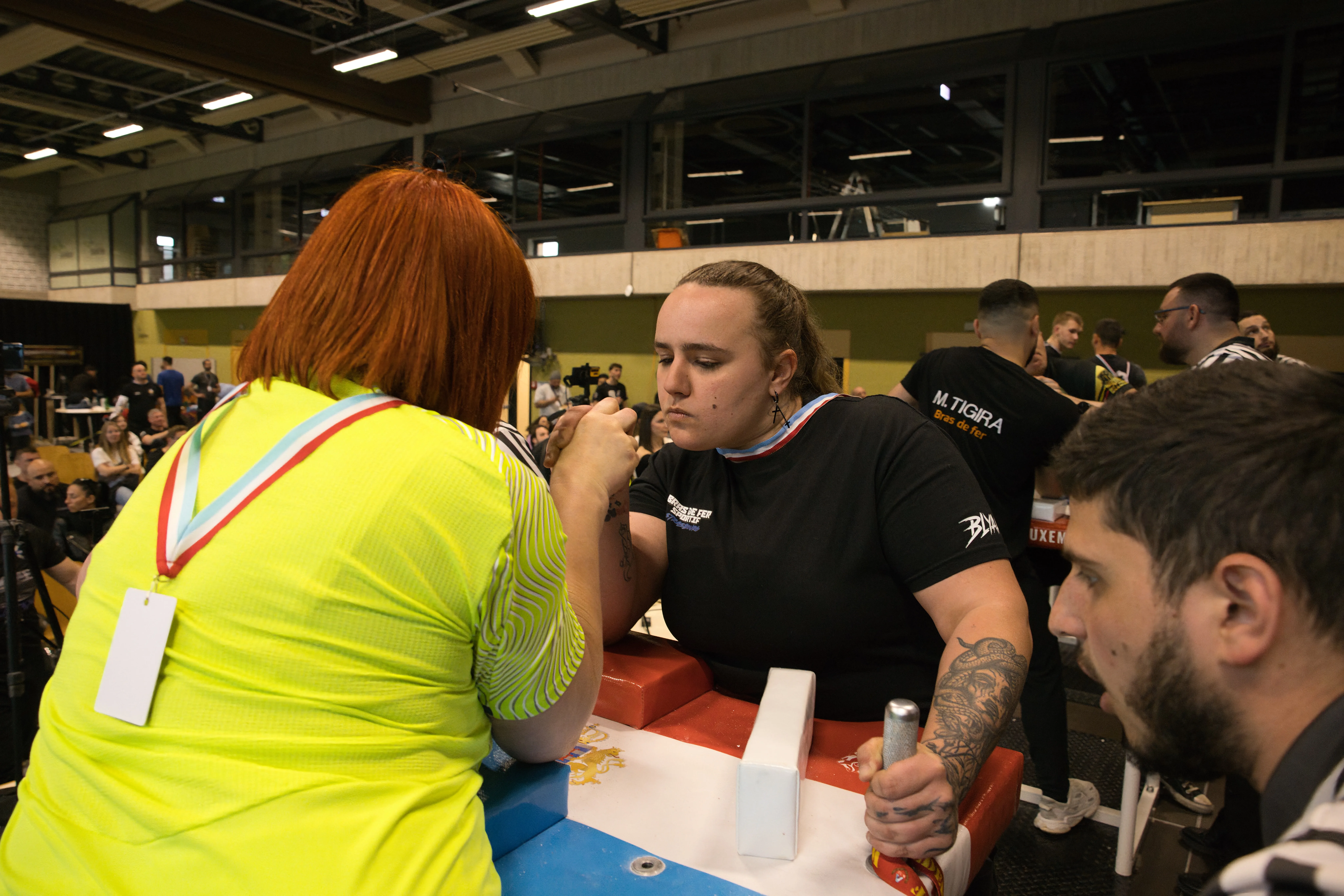 Entraînement technique bras de fer à Strassen — apprentissage sur table officielle