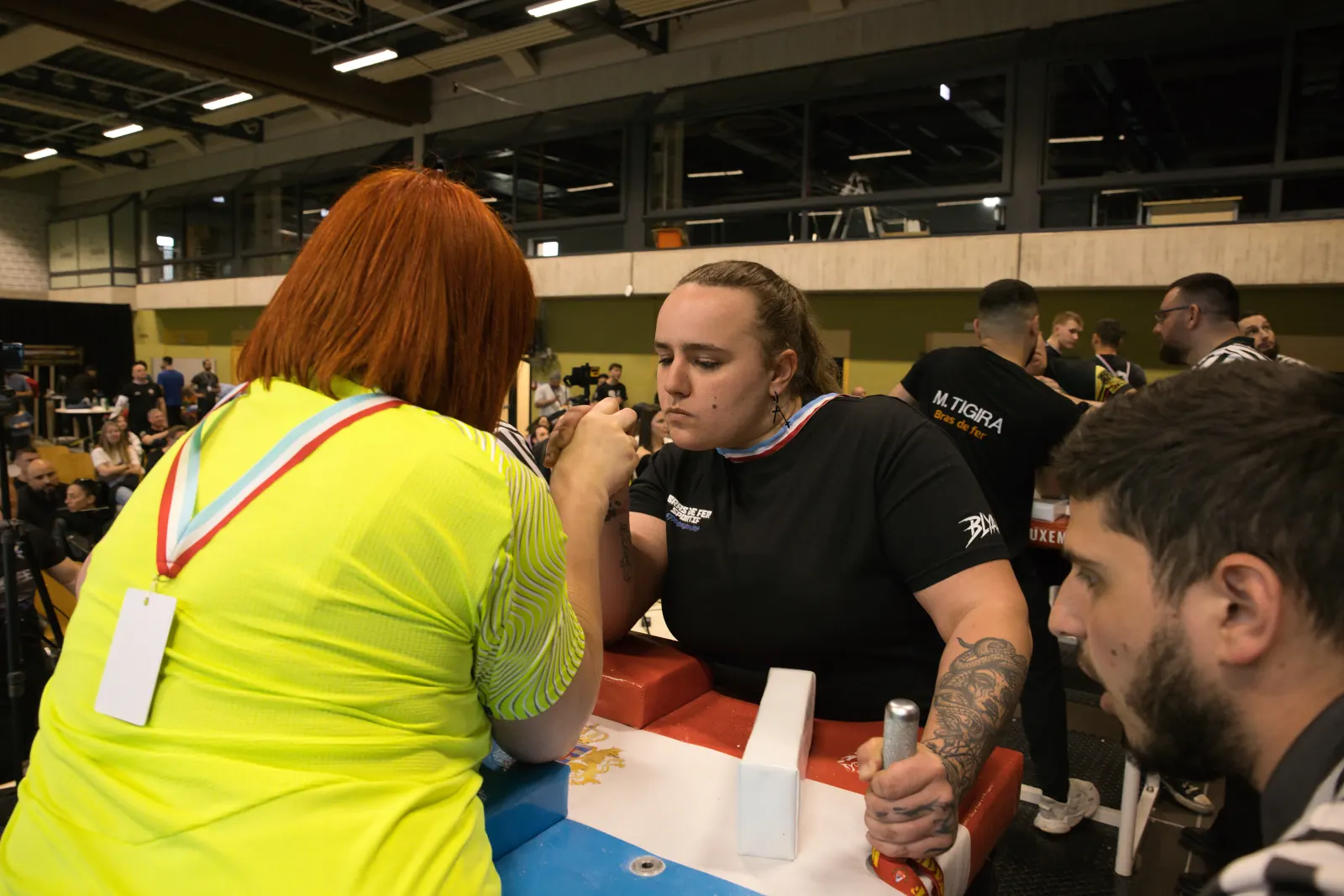 Entraînement technique bras de fer à Strassen — apprentissage sur table officielle