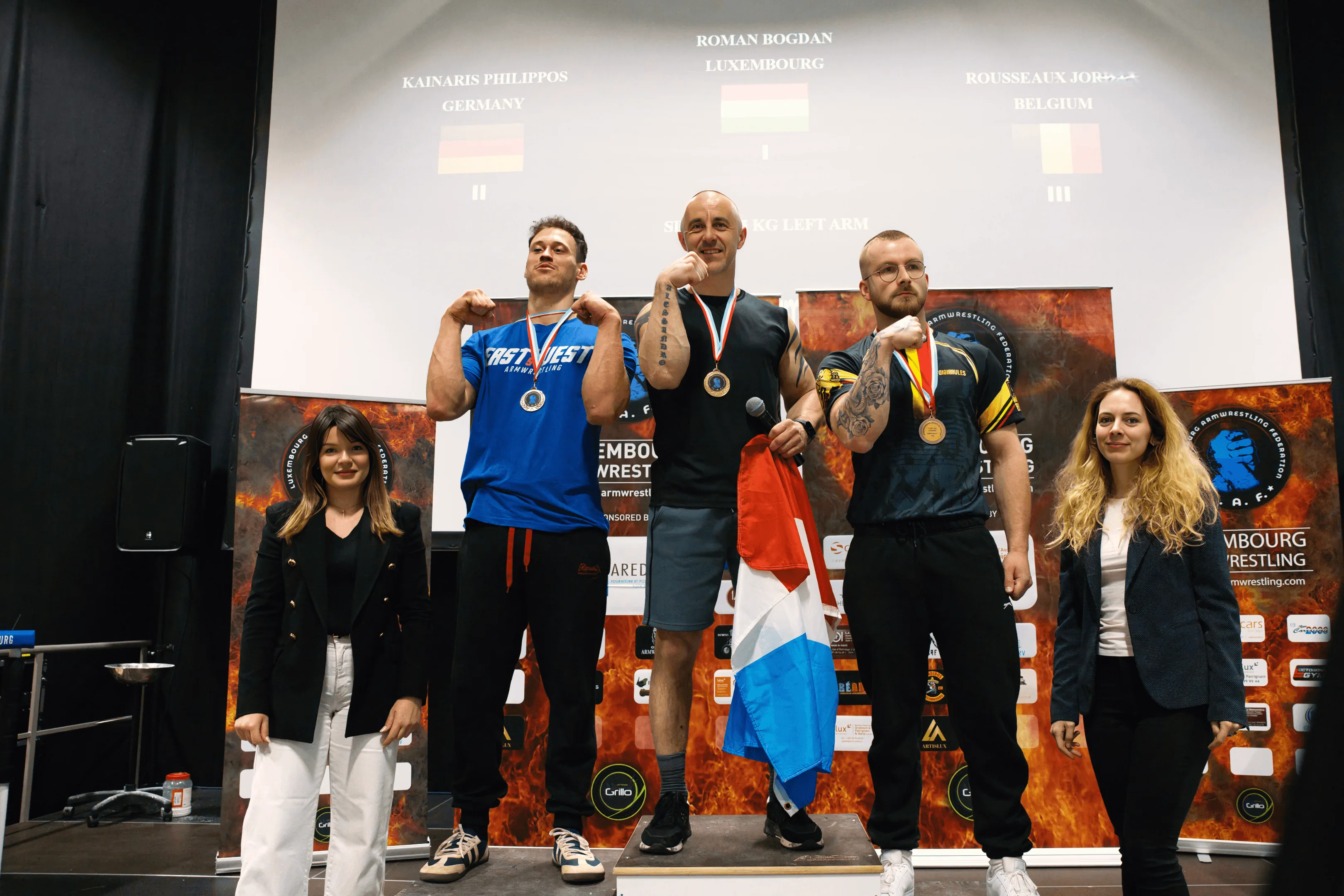 Match de bras de fer en compétition Luxembourg